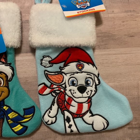 Paw Patrol Miniature Christmas Stockings 2pc NWT - Picture 3 of 4